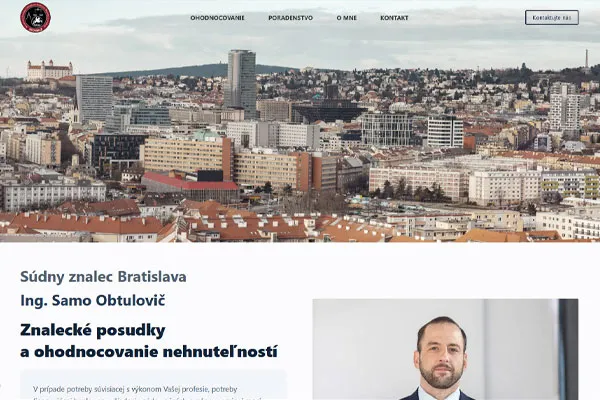 Na web stránke sme realizovali portfólio služieb a prezentáciu spoločnosti. One page webstránka je plne zabezpečená proti útokom kvalitným firewallom. Súdny znalec nehnuteľnosti