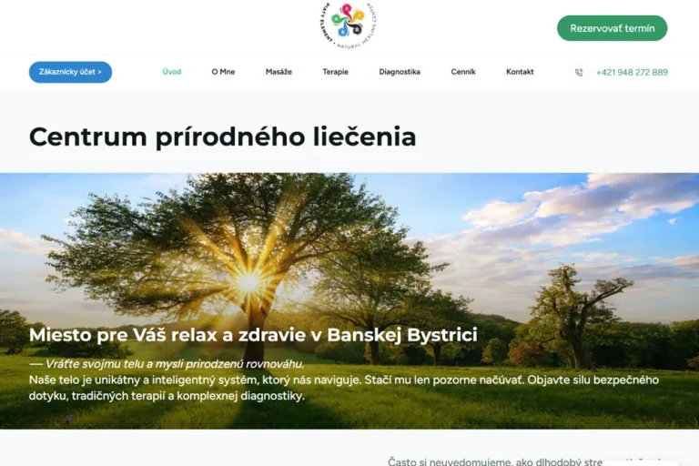 Masáže Banská Bystrica. Pozrite si realizáciu webu pre Piaty Element Banská Bystrica. Profesionálny obsah, copywritingu na mieru a unikátny rezervačný systém pre masážny salón.